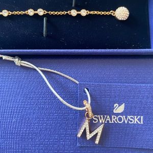 Swarovski Remix collection bracelet with pendant letter M